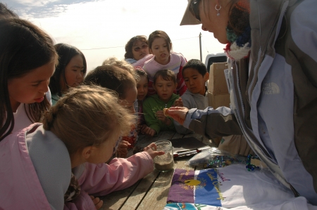 Teaching on the beach in Barrow, Alaska.