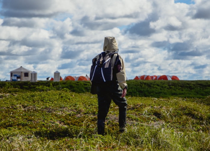 The Polaris Project is a WHRC-run hands-on education program in which students travel to the Yukon-Kuskokwim Delta in western Alaska to conduct fieldwork in the warming Arctic. Photo courtesy of John Schade.