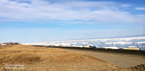 Nearshore ice conditions in Shishmaref - view 1.