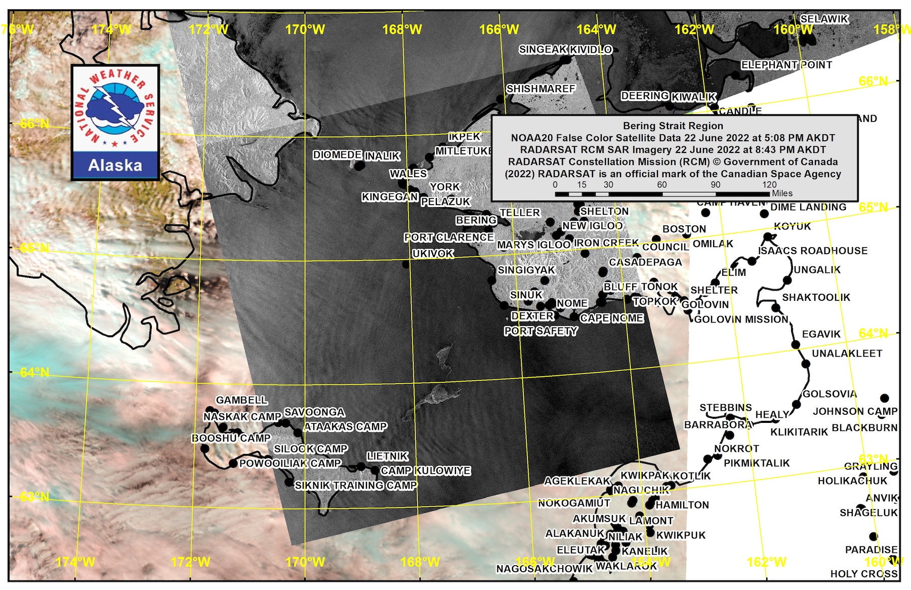 Bering Strait Satellite Image