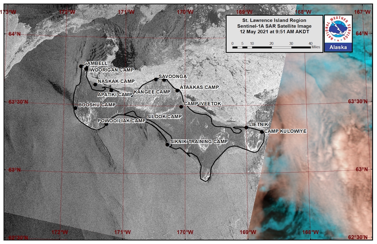 St. Lawrence Island Area Satellite Image