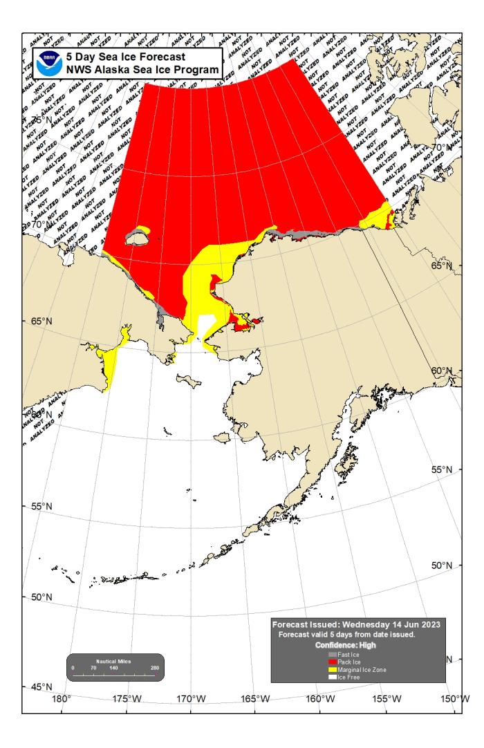 NWS 5-day Sea Ice Forecast