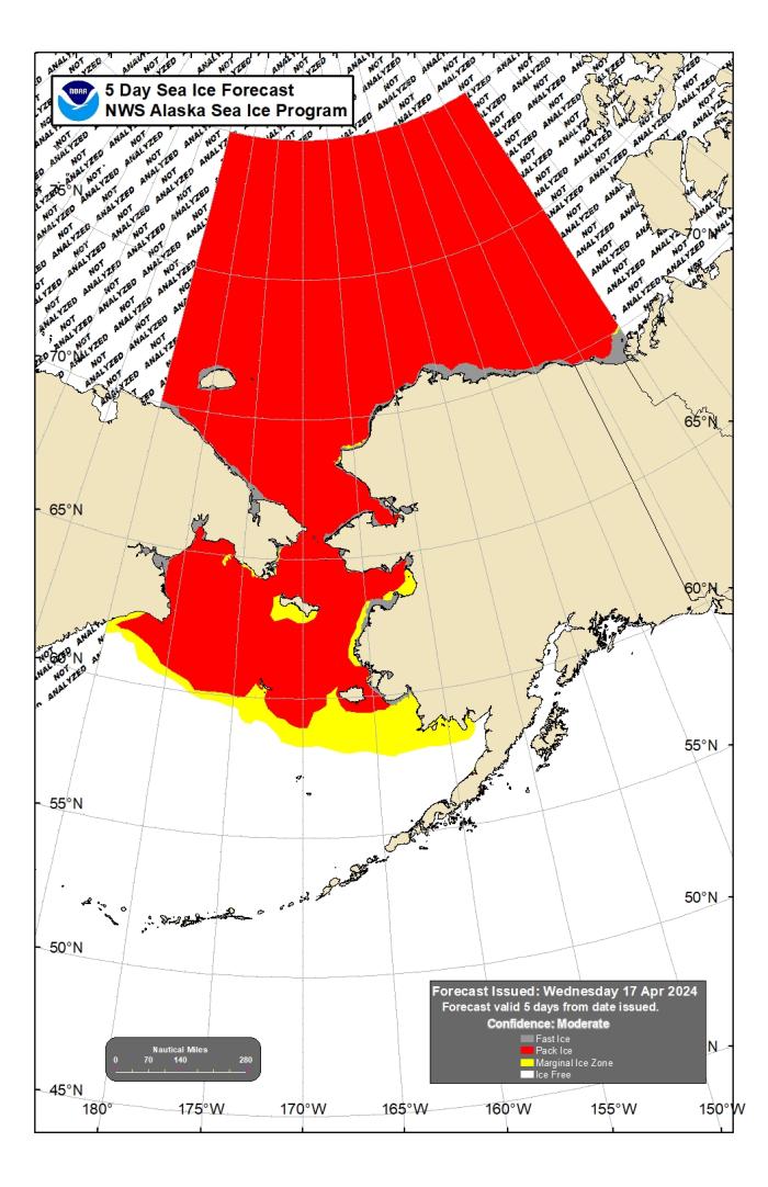 NWS 5-day sea-ice forecast.