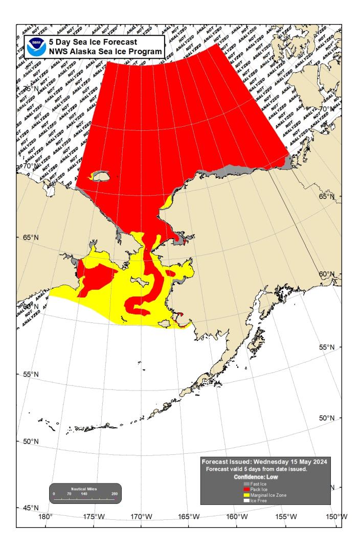 NWS 5-day sea-ice forecast.