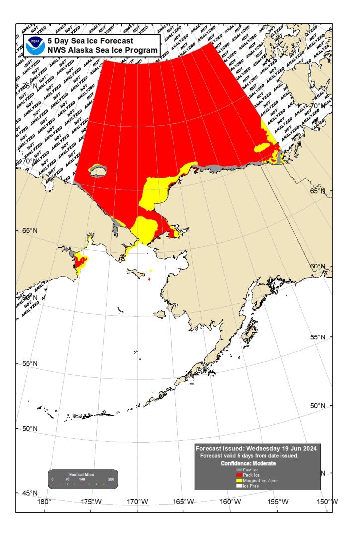 NWS 5-day sea-ice forecast.