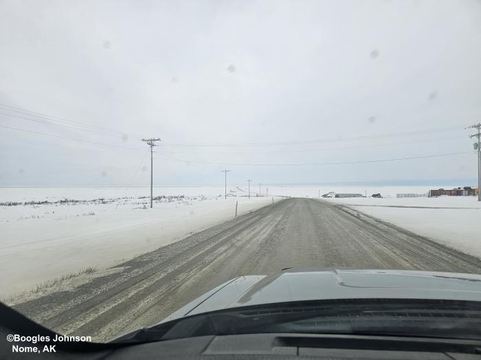 View from the Nome City Dump looking south at the Bering Sea - view 1. Photo courtesy of Boogles Johnson.