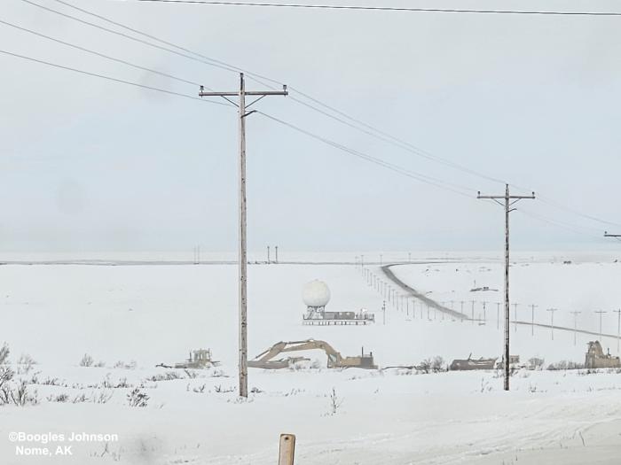 View from the Nome City Dump looking south at the Bering Sea - view 2. Photo courtesy of Boogles Johnson.