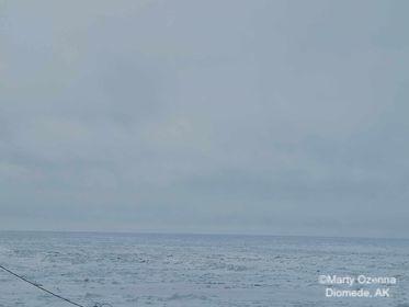 Weather and sea-ice conditions in Diomede. Photos courtesy of Marty Eeleengayouq Ozenna.